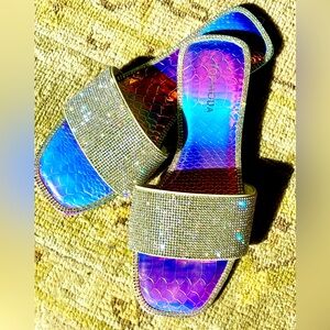 SPARKLEY New Top Moda size 7.5 slides! These are so pretty!